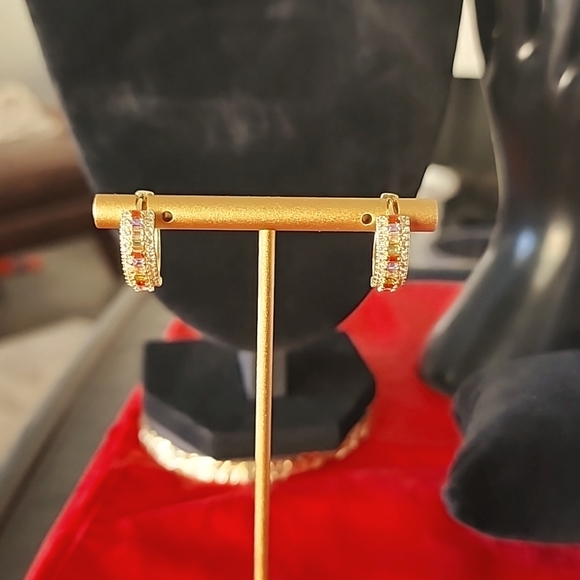 Multicolored Jewel Earrings - Picture 1 of 5